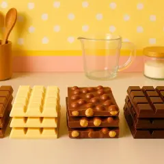 Chokladkakor i olika sorter, redo för bakning. Kanske en god kaka med espressopulver?